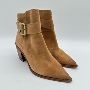 Sam Edelman Camel Suede Ankle Booties